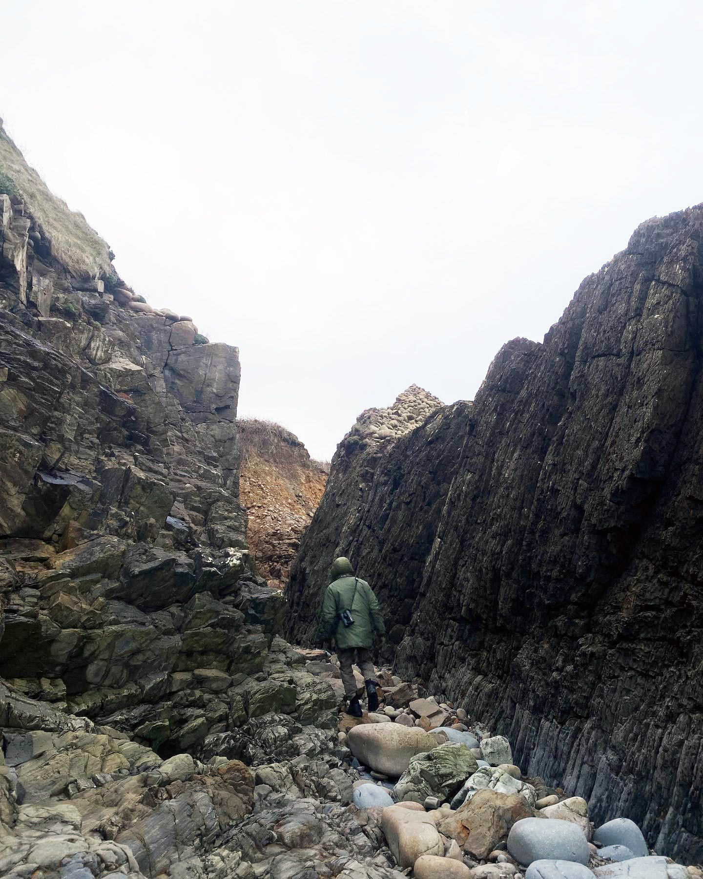 Coastal rock formations at Westward Ho!, North Devon